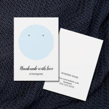 Minimalistische Eleant Blue White Earring Card