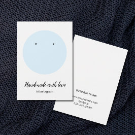 Minimalistische Eleant Blue White Earring Card