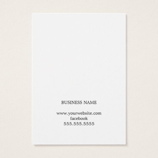 Minimalistische Eleant Blue White Earring Card (Rückseite)