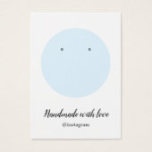 Minimalistische Eleant Blue White Earring Card (Vorderseite)