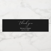 Minimalistische Elegance Calligrafy Wedding Wasserflaschenetikett (Einzelnes Label)