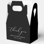 Minimalistische Elegance Calligraphy Gable Wedding Geschenkschachtel (Offen)