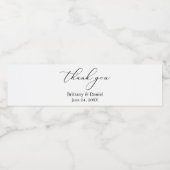 Minimalistische Elegance Calligraphy Ink Wedding Wasserflaschenetikett (Einzelnes Label)