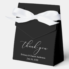 Minimalistische Elegance Calligraphy Wedding Bow B Geschenkschachtel