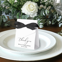 Minimalistische Elegance Calligraphy Wedding Bow Geschenkschachtel