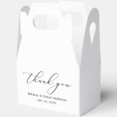 Minimalistische Elegance Calligraphy Wedding Gable Geschenkschachtel (Offen)