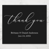 Minimalistische Elegance Calligraphy Wedding Pick Schaumweinetikett (Einzelnes Label)