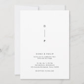 Minimalistische Elegance Couple Initials Wedding Einladung (Vorderseite)