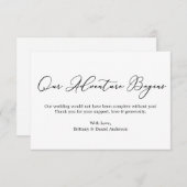 Minimalistische Elegance Dankeskarte (Vorne/Hinten)