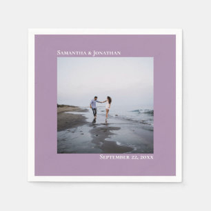 Minimalistische Elegance Modernes Lavendel Wedding Serviette