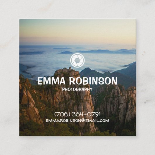 Minimalistische Eleganfotografie Quadratische Visitenkarte (Vorderseite)