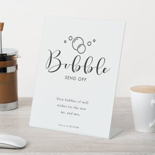 Minimalistische Elegant-Blase Skript abschicken Sockelschild (In SItu)