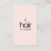 Minimalistische Elegant blassfarbene Rose Fett Sch Visitenkarte (Vorderseite)