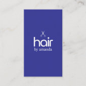 Minimalistische Elegant Blau Weiße fette Scheren H Visitenkarte (Vorderseite)