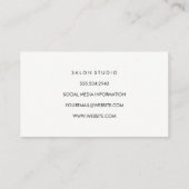 Minimalistische Elegant Blue Texture Visitenkarte (Rückseite)