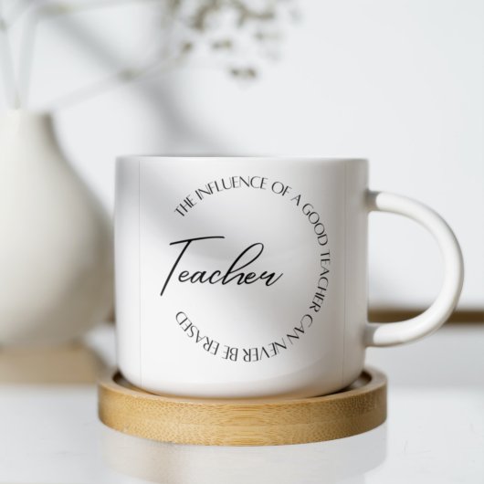 Minimalistische Elegant Boho Rainbow Teacher Tasse