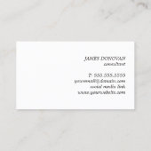 Minimalistische Elegant Bold Monogram Gray Golden Visitenkarte (Rückseite)