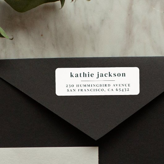 Minimalistische Elegant Dark Aquamarin Blue Rückse