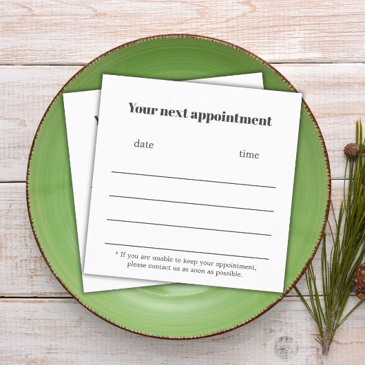 Minimalistische Elegant Dark Gray White Terminkarte