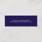 Minimalistische Elegant Einfaches Skriptname Dark- Mini Visitenkarte (Rückseite)