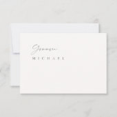 Minimalistische Elegant-Elfenbein-Hochzeitskarte Einladung (Vorderseite)