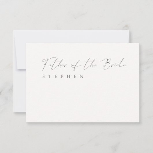 Minimalistische Elegant-Elfenbein-Hochzeitskarte Einladung (Vorderseite)
