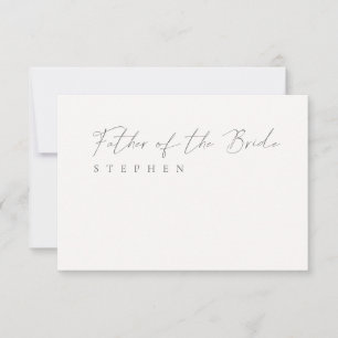 Minimalistische Elegant-Elfenbein-Hochzeitskarte Einladung