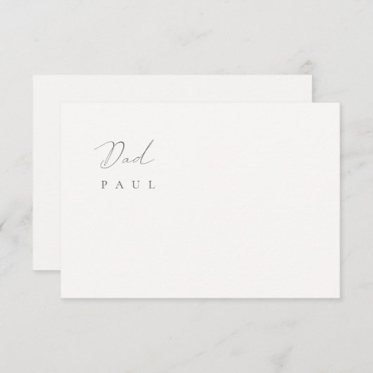 Minimalistische Elegant-Elfenbein-Hochzeitskarte Einladung (Vorne/Hinten)