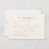 Minimalistische Elegant Floral Wedding RSVP Card (Vorderseite)