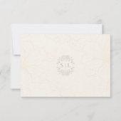 Minimalistische Elegant Floral Wedding RSVP Card (Rückseite)