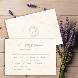 Minimalistische Elegant Floral Wedding RSVP Card Karte
