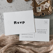 Minimalistische Elegant Formal Wedding Rsvp Postkarte