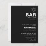 Minimalistische Elegant formale Schwarze Bar Mitzv Einladung<br><div class="desc">Diese minimalistische formale Schwarze Bar mitzvah Einladung ist perfekt für eine traditionelle religiöse Feier. Das Design verfügt über einen schönen Schriftart in einem Schwarz-weißen Hintergrund,  um Ihre Veranstaltung zu ergänzen.</div>