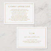 Minimalistische Elegant Gold Lashes Visitenkarte (Vorne/Hinten)