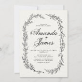 Minimalistische Elegant-Hochzeit Einladung (Vorderseite)