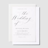 Minimalistische Elegant-Kalligrafie-Hochzeit Pergament Einladungen (Versetzt)