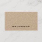 Minimalistische Elegant Kraft Paper Scissor HairSt Visitenkarte (Rückseite)