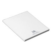 Minimalistische Elegant Monogram Dark Navy Blue St Notizblock (angewinkelt)