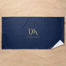 Minimalistische Elegant Monogram Dark Navy Blue St