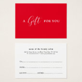 Minimalistische Elegant Red White Beauty (Vorne & Hinten)