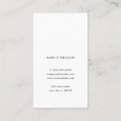 Minimalistische Elegant Saubere Haare Stylist Visitenkarte (Rückseite)