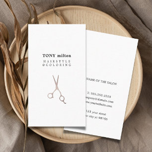 Minimalistische Elegant Saubere Haare Stylist Visitenkarte