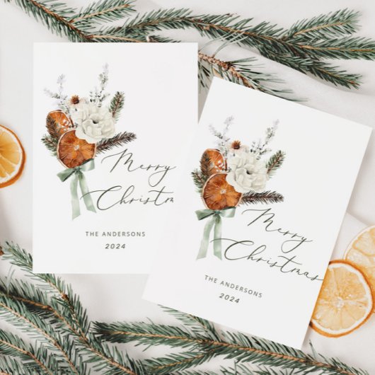 Minimalistische Elegant-Schrift Frohe Weihnachtska Einladung