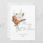 Minimalistische Elegant-Schrift Frohe Weihnachtska Einladung (Vorderseite)