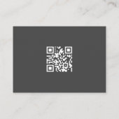 Minimalistische Elegant Simple Modern Logo und QR  Visitenkarte (Rückseite)