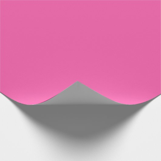 Minimalistische Elegant Solid Bubble Gum Pink Schl Geschenkpapier (Ecke)