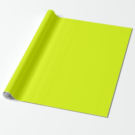 Minimalistische Elegant Solid Chartreuse gelb Schl Geschenkpapier (Ungerollt)