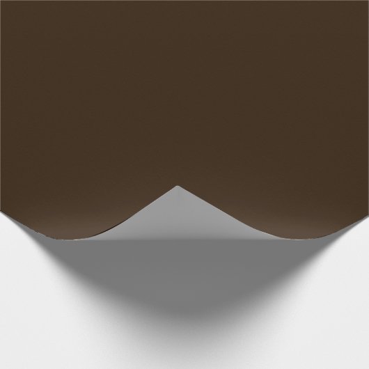 Minimalistische Elegant Solid Chocolate Brown Schl Geschenkpapier (Ecke)