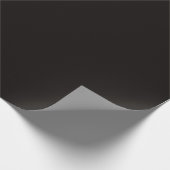 Minimalistische Elegant Solid Crow Black Schlicht Geschenkpapier (Ecke)