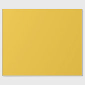 Minimalistische Elegant Solid Saffron Gelb Schlich Geschenkpapier (Flach)